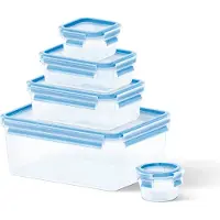 Tefal K30290, Set, Rechteckig, 3,7 l, Blau, Transparent, Knopf, 1000 ml