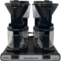 Moccamaster KBG744 Filter Kaffee Maschine Glas, 2 x 1.25l schwarz