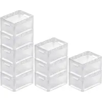 Proregal SparSet 10x Transparenter Eurobehälter LightLine mit Offenem Griff HxBxT 22 x 30 x 40 cm 24 Liter Eurobox Transportbox
