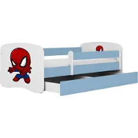 Kocot Kids Kinderbett Babydreams Spiderman mit Schublade 160x80 cm mit Matratze in blau