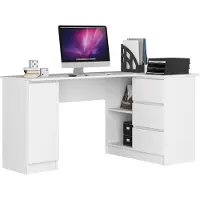Akord Furniture Factory IP0PBIUBIA005, Ecke, Matt, Weiß, 3 Schublade(n), 850 mm, 1550 mm
