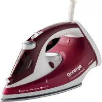 Gorenje SIH2200RBC Bügeleisen, Dampfbügeleisen, Keramik-Bügelsohle, 2,5 m, 90 g/min, Rot, 30 g/min