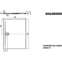Kaldewei 360247980664 DW SUPERPLAN ZERO Mod.1602-5, 1000 x