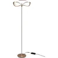 TRIO Moderne LED Stehlampe CHARIVARI Messing matt, Höhe 175cm
