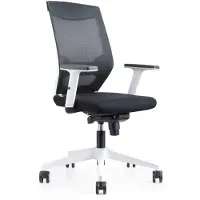 Rocada Ergoline 908W-4, Gepolsterter, ausgestopfter Sitz, Netz-Rückenlehne, Schwarz, Schwarz, Stoff, Schaum, Netz, Technopolymer