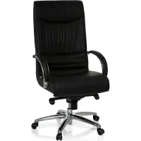 Hjh OFFICE XXL F 400 Leder - XXL Drehstuhl Schwarz