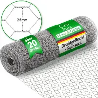 Floordirekt Drahtzaun verzinkt Kaninchendraht Maschenweite: 25 mm Höhe: 50 cm Länge: 25 m