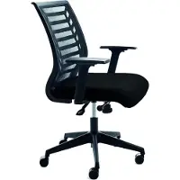 Rocada Ergoline 907-4, Gepolsterter Sitz, Netz-Rückenlehne, Schwarz, Schwarz, Stoff, Schaum, Technopolymer