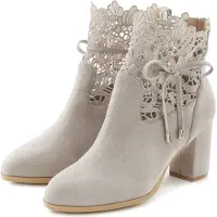 LASCANA High-Heel-Stiefelette Sommerstiefelette grau Größe 42