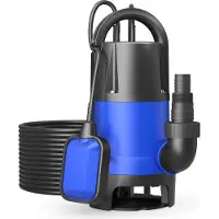 Wiltec Schmutzwasserpumpe 550 W 10500 l/h Tauchpumpe Gartenpumpe Brunnenpumpe Entwässerungspumpe