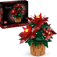 LEGO Icons Weihnachtsstern, Bauset für Erwachsene, Pflanzendeko aus der Botanik Kollektion, Geschenkidee für Blumenliebhaber, Schreibtisch Deko fürs Büro oder Wohnzimmer, künstliche Pflanzen 10370
