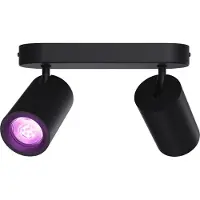 Calex Smart LED Deckenstrahler, 2-flammig oval, schwenkbar, RGB-Farben & kalt- bis warmweiß Licht, dimmbar, WLAN App- & Sprachsteuerung, Weiß