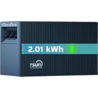 SUNNIVA TSUN SOLARCAN TSOL-DCU2000Lite 2.01 kWh DC Solarspeicher LiFePO4, IP65, 2400?W PV Eingang, DC-gekuppelte Batterie für Balkon, Dach & Haus, Solarakku