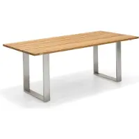 Niehoff Noah Tisch Aluminium Trapezkufe Anthrazit/Teak