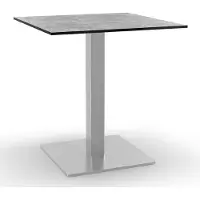 BIG Möbel Bistrotisch HPL Compact Premium | 70x70 cm Beton Grau | Edelstahl-Gestell 50x50 cm | Germany