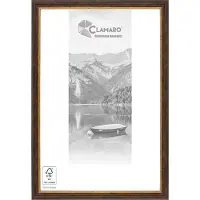 Clamaro 'ULRICH' Bilderrahmen Antik Massivholz | Braun Gold | Shabby Chic Vintage Barock | Holzrahmen inkl. Acrylglas, Rückwand, Aufhänger (Querformat & Hochformat), Größe:80x70