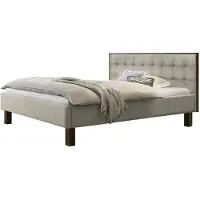 Hasena Polsterbett Noah Nussbaum | Stoff beige 140x200