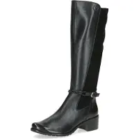 Caprice Stiefel, Blockabsatz, Langschaftstiefel, Businessstiefel mit Flechtband