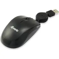 Conceptronic Equip Optische Reisemaus, Beidhändig, Optisch, USB Typ-A, 1000 DPI, Schwarz