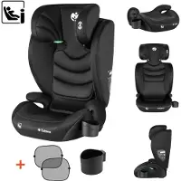 Tulano Joy 20 Kindersitz i-Size ECE R129/03, 100–150 cm, 13-fach verstellbar, vorwärtsgerichtet, inkl. Zubehör, Schwarz