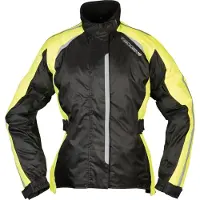 Modeka Viola Dry Damen Regenjacke, schwarz/neon, 42