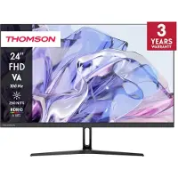 Thomson 24 Zoll Full HD Monitor, 100Hz Bildwiederholrate, VA Panel, 4000:1 Kontrast, HDMI, Low Blue Light, VESA Mount 75x75, Schwarz, M24FB2Y14