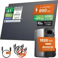Solarway Balkonkraftwerk 890 Watt Max | EcoFlow STREAM Max 1920 Wh Batterie