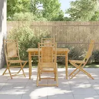 vidaXL Möbel Gartenstühle 4 Stk. Klappbar 46x66x99 cm Bambus - Esstischstuhl 3278511