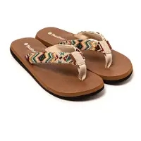 Brasileras Damen Zehensandalen mit rutschfester Sohle bequem schuhe für strand/schwimmbad/stadt beige 36 EU - UBINCA