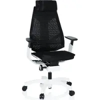 Hjh OFFICE GENIDIA PRO WHITE - High End Bürostuhl Schwarz