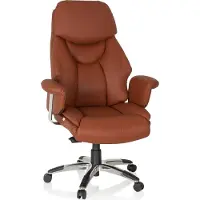 Hjh OFFICE PRADO Leder - Luxus Chefsessel Braun