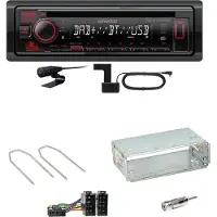 Kenwood KDC-BT450DAB Bluetooth DAB Einbauset für Renault Megane 2 Clio 3 Modus