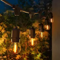 LEDVION LED Lichterkette Außen 40M IP65 E27 dimmbar 220-240V