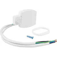 Design Light DesignLight Möbelsteckdose IP44 mit Schalter und Klappe, weiß / Badezimmersteckdose / Schuko-Steckdose