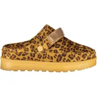 Laura Biagiotti Damen Winter Clogs in Braun mit Fell und verstellbarem Riemen