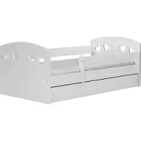 Kocot Kids Kinderbett Julia weiß mit Schublade in weiß 180x80 cm ohne Matratze