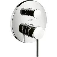 Hansgrohe AXOR Starck Einhebel-Wannenmischer Unterputzmodell mit Pingriff, 10416800, Farbe: Stainless Steel Optic
