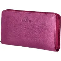 The Skandinavian Brand Damen Lederbörse Quer fuchsia