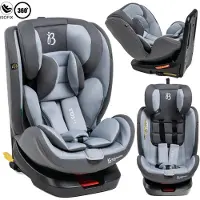 Bebelissimo Kindersitz I-SIZE 40-150 cm, 360, Kinderautositz - Eole in Grau | Gr.: onesize