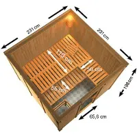 Karibu Woodfeeling Sauna Arvika (Fronteinstieg), Ganzglastür, bronziert, ohne Zubehör