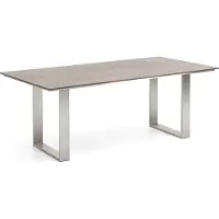 Niehoff - HPL-Gartentisch Noah - Aluminium 160 x 95 cm HPL Beton Trapezkufe
