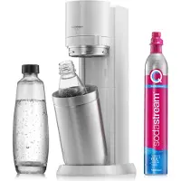 SodaStream Wassersprudler Duo Vorteilspack inkl. 2 Flaschen und Quick Connect Zylinder, Weiß