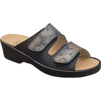 Algemare 1446 Pantolette blau-kombiniert in Gr. 36