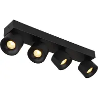 Globo Lighting LED Strahler Metall schwarz matt, 4x LED