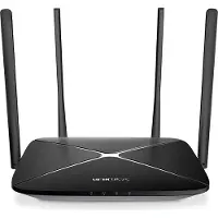 Mercusys AC12G, Wi-Fi 5 (802.11ac), Dual-Band (2,4 GHz/5 GHz), Ethernet/LAN, Schwarz, Tabletop-Router