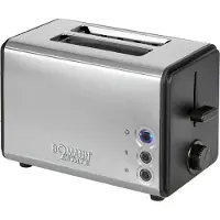 Bomann TA 1371 CB — 2 Scheiben-Toaster, Brötchenaufsatz abnehmbar, Edelstahlgehäuse, 750-850 Watt
