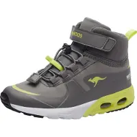 Kangaroos KX-Hydro High-Top Kinder Uni Sneaker Wasserfest grau/gelb , Schuhgröße:35 EU