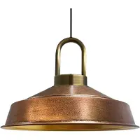 Bamyum Pendelleuchte Asletl-Lock Hängelampe aus Metall Ø40 cm Kupferfarben Lampe