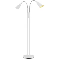 LUCANDE Stehlampe Medira, weiß, 2-flg., verstellbar, GU10
