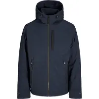 Jack & Jones 12279063_2077_L, Anorak, Uni, Erwachsener, Reißverschluss, Polyester, Blau